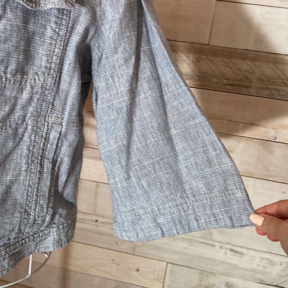 Loft Light Blue Lightweight Button Down Jacket - image 5